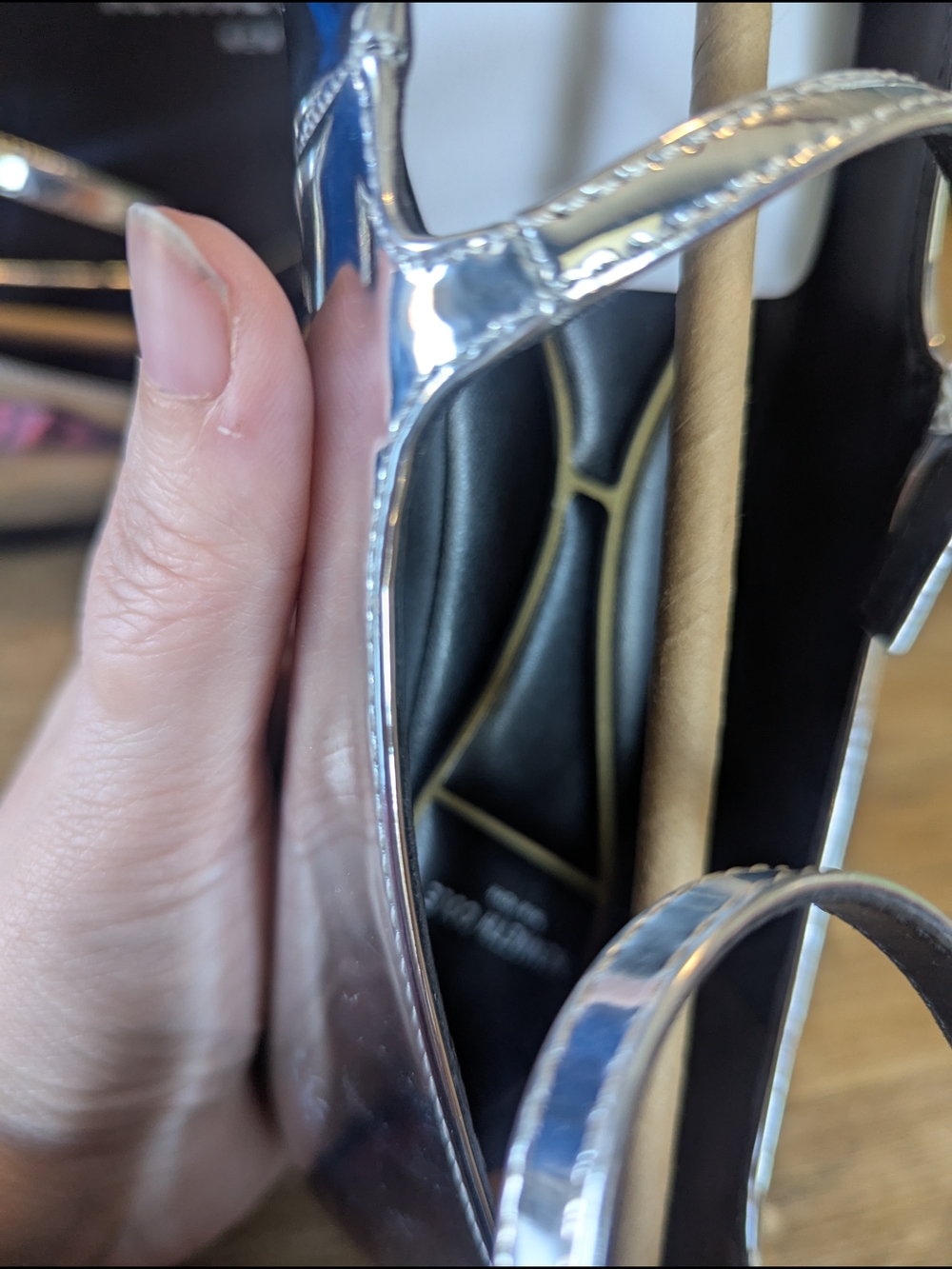 Kenneth Cole Women's Silver Pointed-Toe Mary Jane Flats - Picture 6 of 10